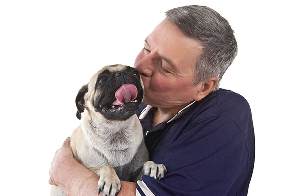 Man Kissing Dog