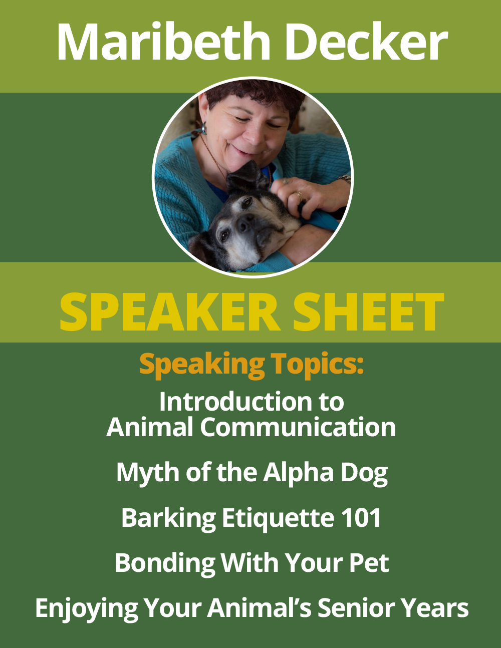 Maribeth Decker Speaker Sheet