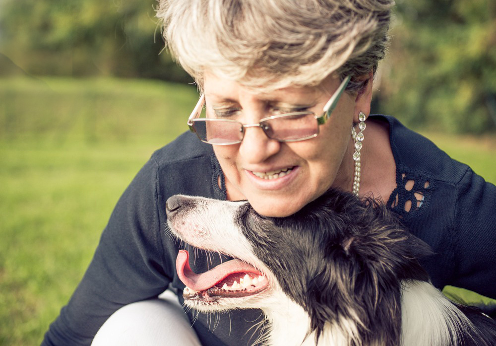 woman-and-dog